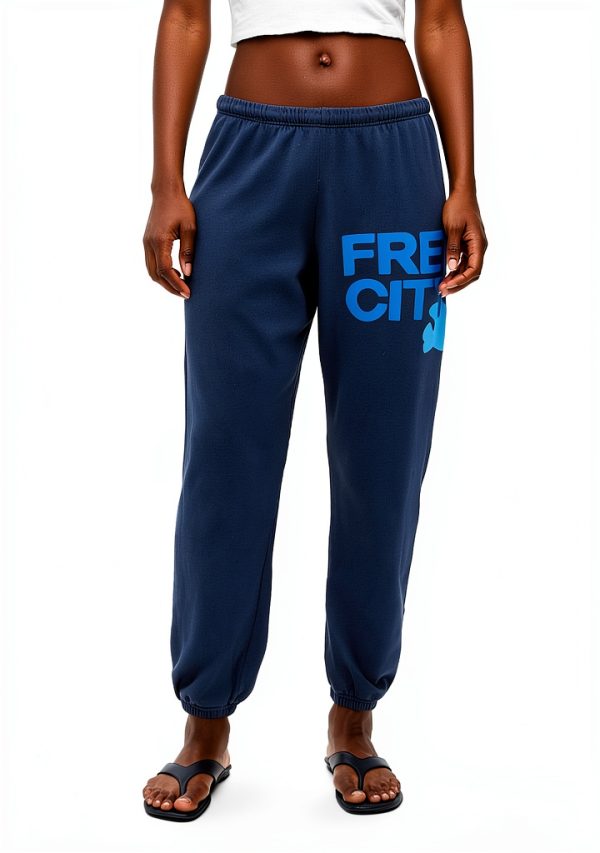 Moonshrooms Blues Womens Sweatpants Lightweight French Terry-1