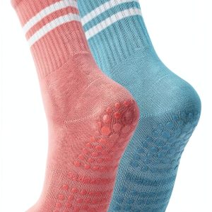 Non Slip Yoga Socks Women Gripper Athletic Socks 6-9-0
