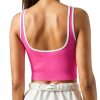 Seamed Underbust Crop Top Women Sports Bra Nylon Spandex-1
