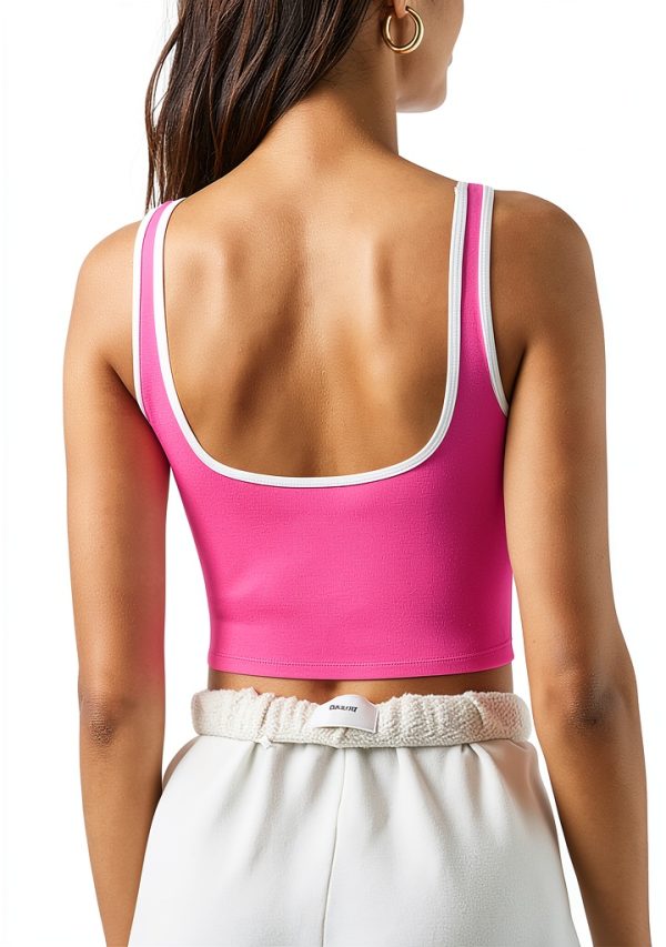 Seamed Underbust Crop Top Women Sports Bra Nylon Spandex-1
