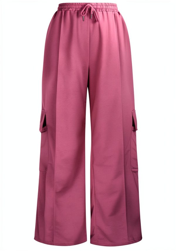 GOHRSHA Womens Cargo Sweatpants High Waist Wide Leg-3