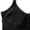 Seamed Underbust Crop Top Womens Sports Bra Nylon Spandex-5