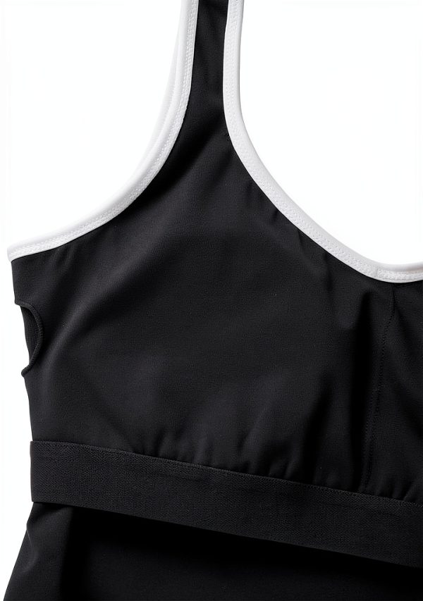 Seamed Underbust Crop Top Womens Sports Bra Nylon Spandex-5
