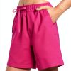 RS107 Womens French Terry Sweat Shorts High Rise Pockets-3