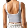 Seamed Underbust Crop Top Womens Sports Bra Nylon Spandex-1
