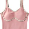 Seamed Underbust Crop Top Women Workout Bra Nylon Spandex-4