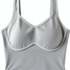 Seamed Underbust Crop Top Womens Sports Bra Nylon Spandex-4