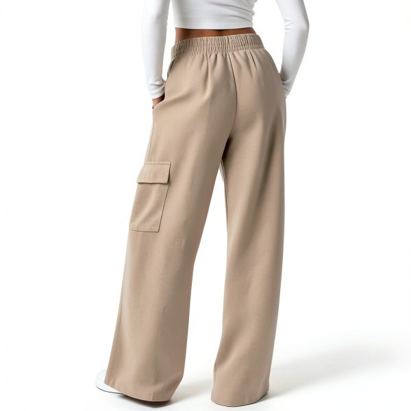 GOHRSHA Womens Cargo Sweatpants High Waist Wide Leg-3