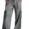 GOHRSHA Womens Cargo Sweatpants High Waist Wide Leg-0