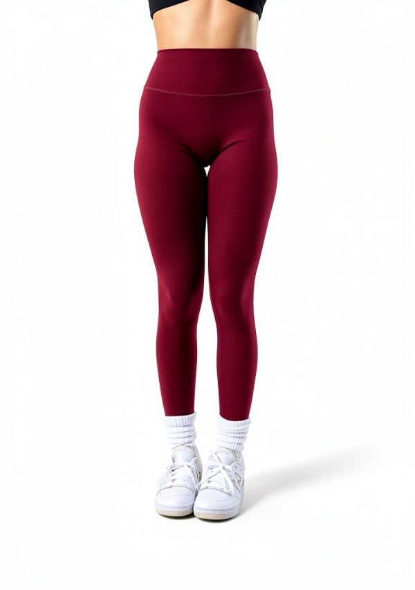 Womens High Waist Yoga Leggings Soft Stretch No Front Seam-3