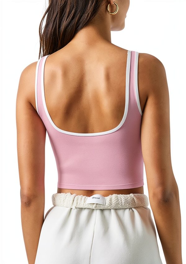 Seamed Underbust Crop Top Women Workout Bra Nylon Spandex-1