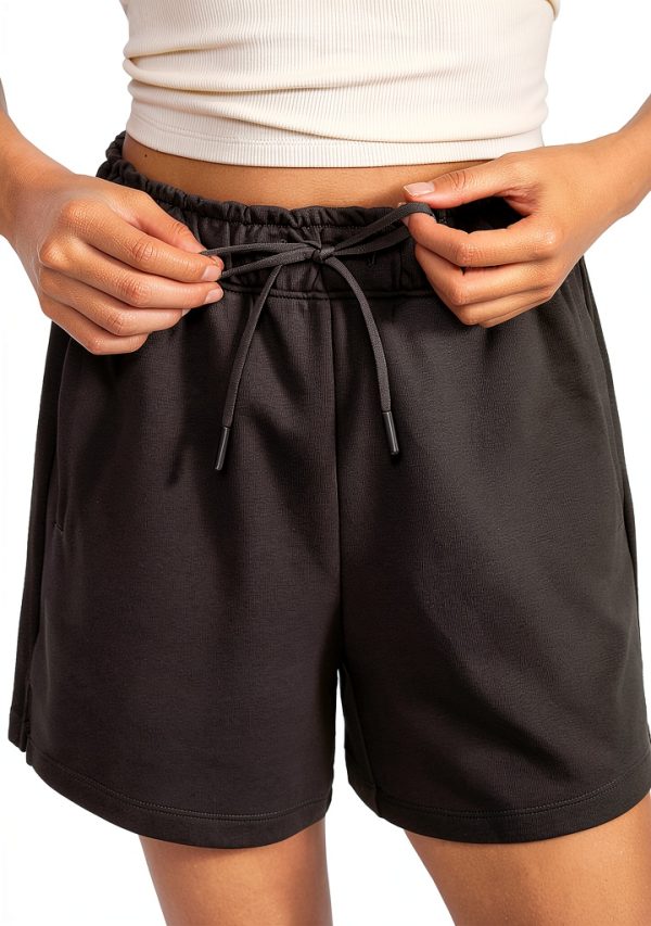 RS107 Womens Athletic Shorts French Terry High Rise-3