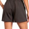 RS107 Womens Athletic Shorts French Terry High Rise-1