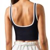 Seamed Underbust Crop Top Womens Sports Bra Nylon Spandex-1