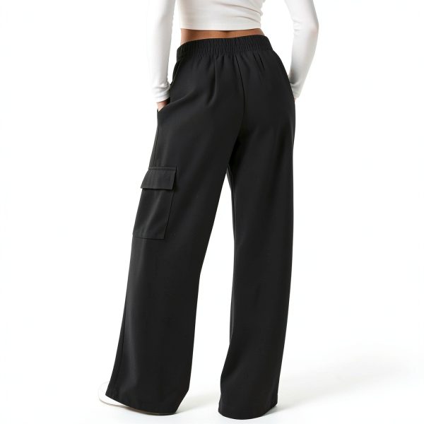 GOHRSHA Womens Cargo Sweatpants High Waist Wide Leg-3