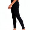 Women's Leggings Mid-Weight Compression Jersey Washed Black-3