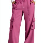 GOHRSHA Womens Cargo Sweatpants High Waist Wide Leg-0