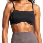 Womens Sports Bra Removable Padding Nylon Spandex Support-0