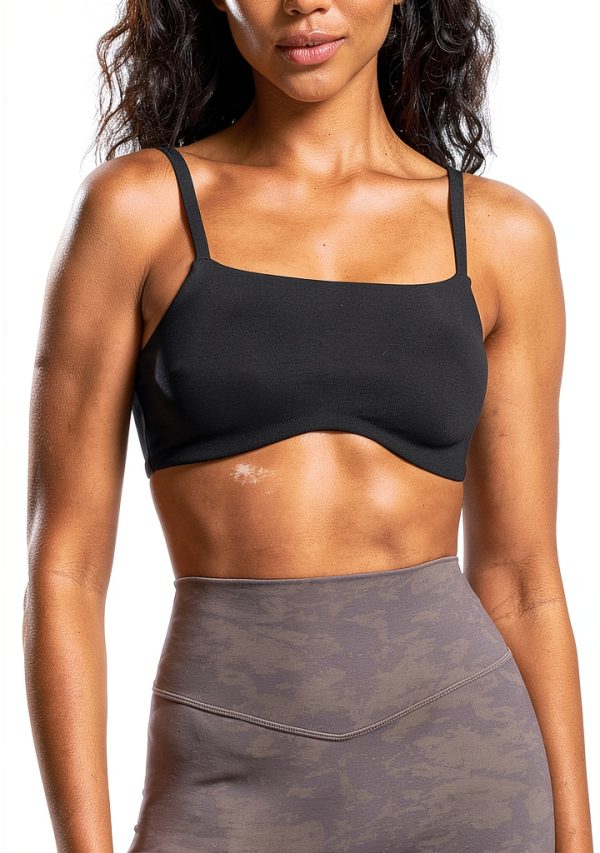 Womens Sports Bra Removable Padding Nylon Spandex Support-0