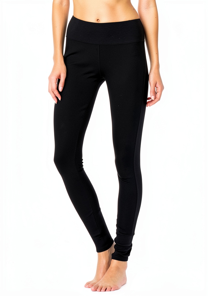 Alo Yoga leggings in black worn during yoga practice