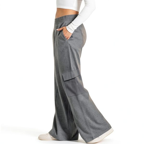GOHRSHA Womens Cargo Sweatpants High Waist Wide Leg-3