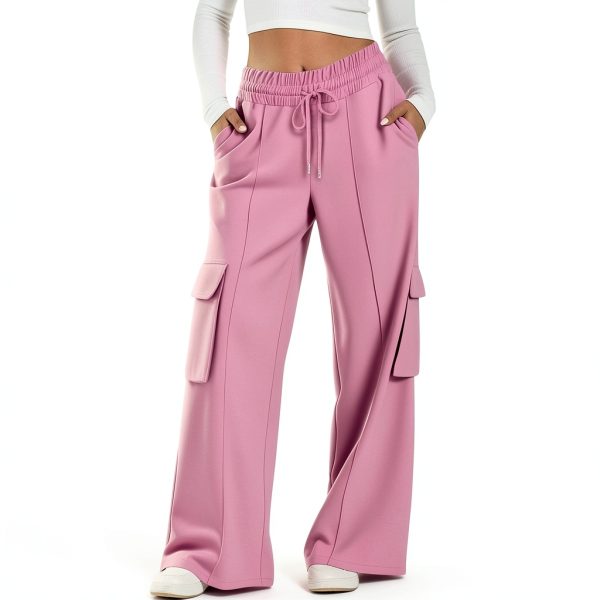 GOHRSHA Womens Cargo Sweatpants High Waist Wide Leg-1