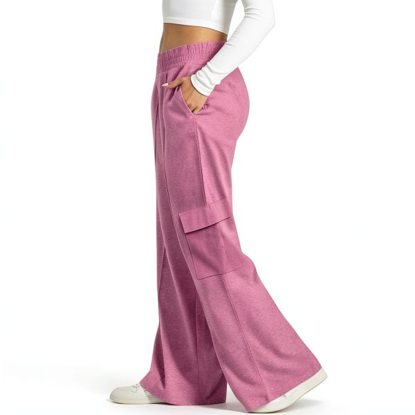 GOHRSHA Womens Cargo Sweatpants High Waist Wide Leg-6