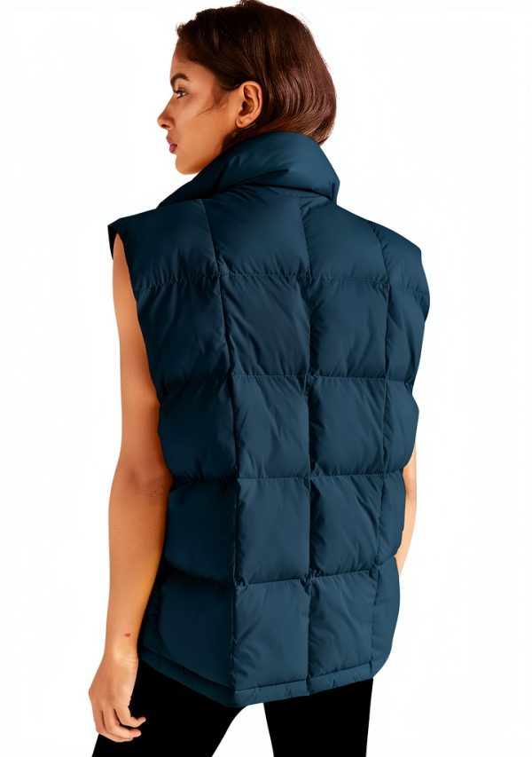 Blue Gem Womens Activewear Vest Zip Front Pockets-2