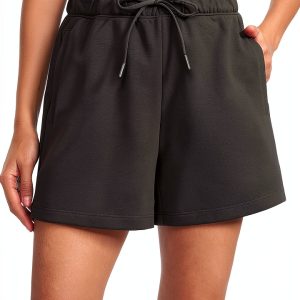 RS107 Womens Athletic Shorts French Terry High Rise-0
