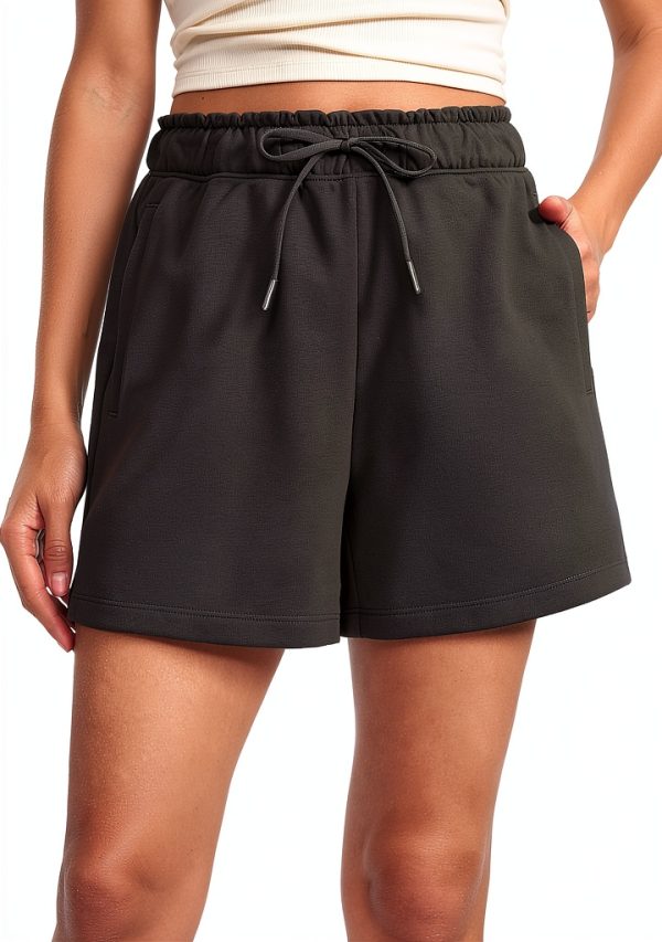 RS107 Womens Athletic Shorts French Terry High Rise-0