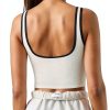 Seamed Underbust Crop Top Women Sports Bra Nylon Spandex-1