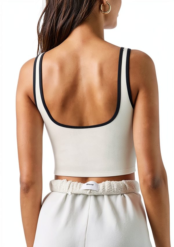 Seamed Underbust Crop Top Women Sports Bra Nylon Spandex-1
