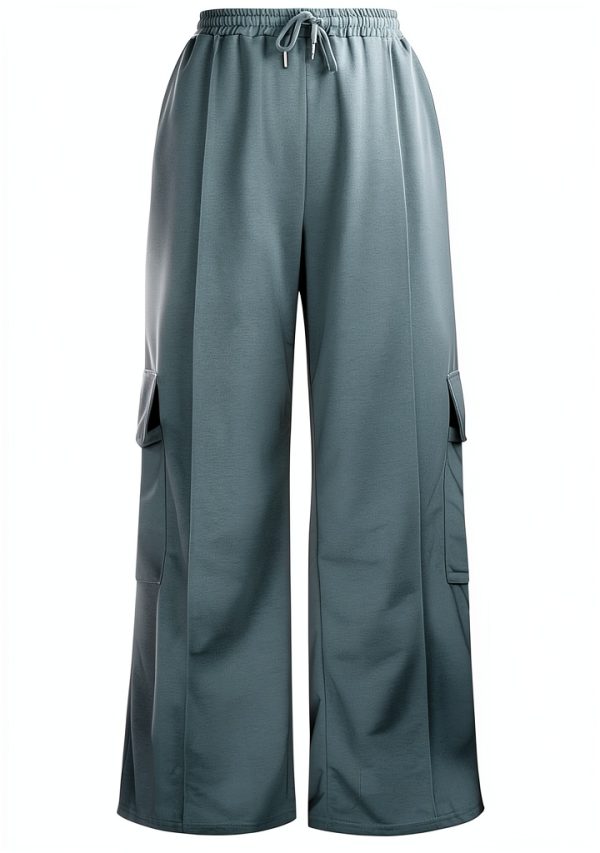 GOHRSHA Womens Cargo Sweatpants High Waist Wide Leg-3
