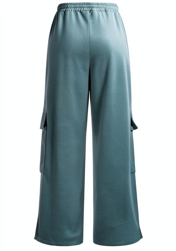 GOHRSHA Womens Cargo Sweatpants High Waist Wide Leg-4
