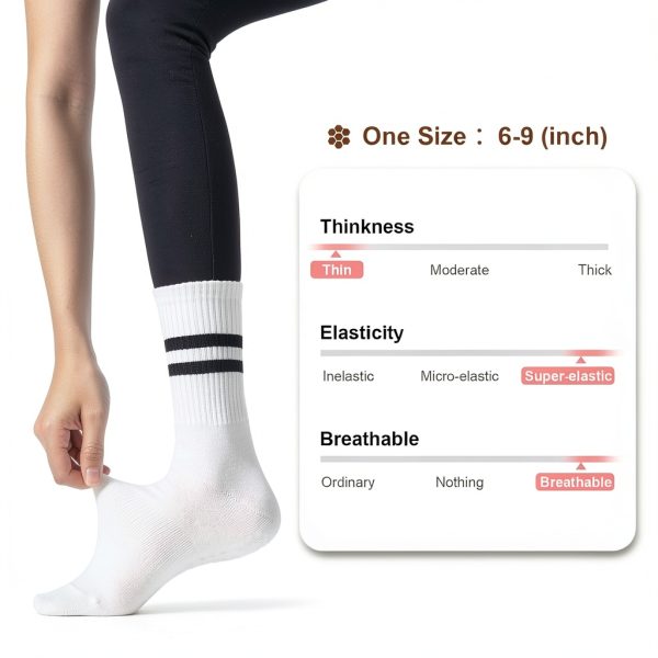 Non Slip Yoga Socks Women Gripper Athletic Socks 6-9-3