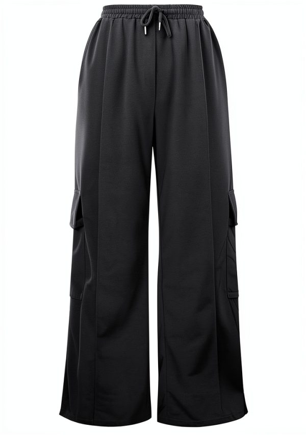 GOHRSHA Womens Cargo Sweatpants High Waist Wide Leg-4