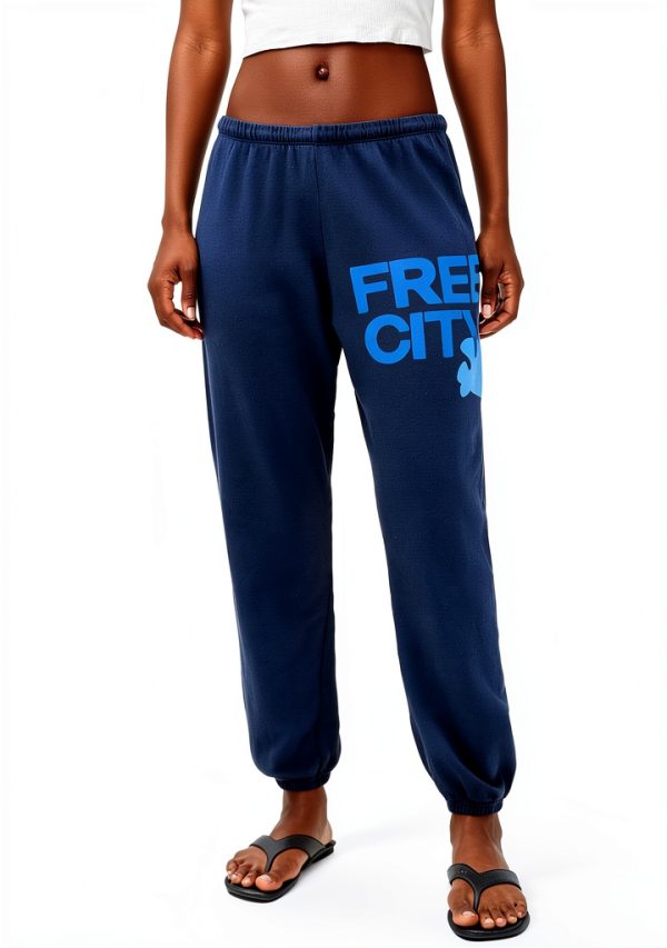 Moonshrooms Blues Womens Sweatpants Lightweight French Terry-0