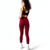 Womens High Waist Yoga Leggings Soft Stretch No Front Seam-4