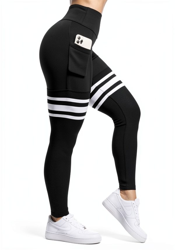 Pavo Womens High Waisted Leggings Pockets Soft Fabric-2