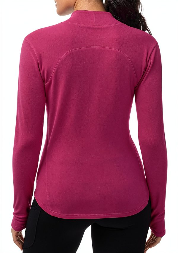 Womens Thermal Underwear Tops Fleece Mock Turtleneck Long-1