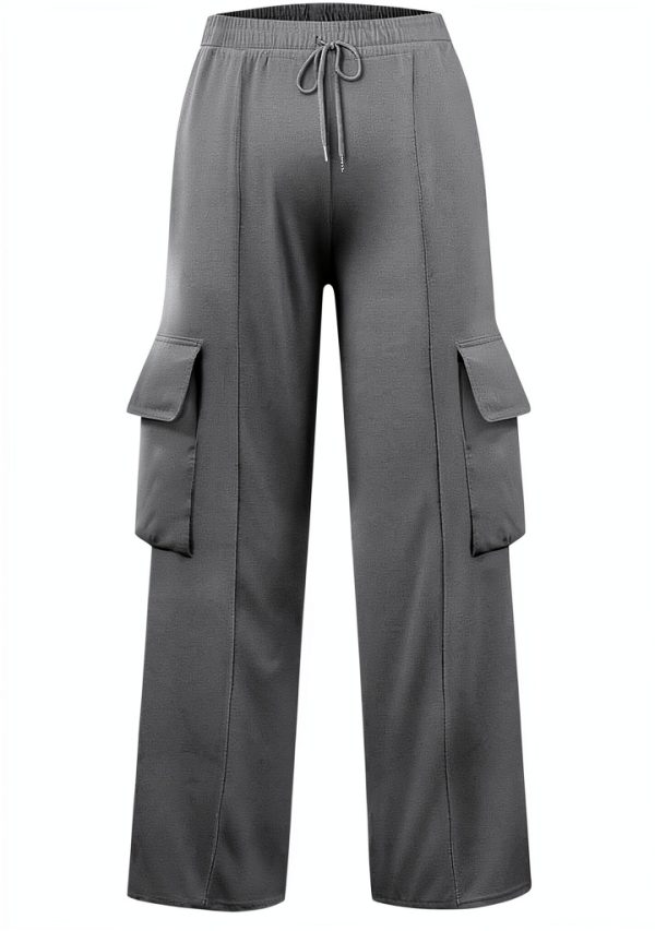 GOHRSHA Womens Cargo Sweatpants High Waist Wide Leg-5