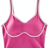 Seamed Underbust Crop Top Women Sports Bra Nylon Spandex-4