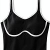 Seamed Underbust Crop Top Womens Sports Bra Nylon Spandex-4