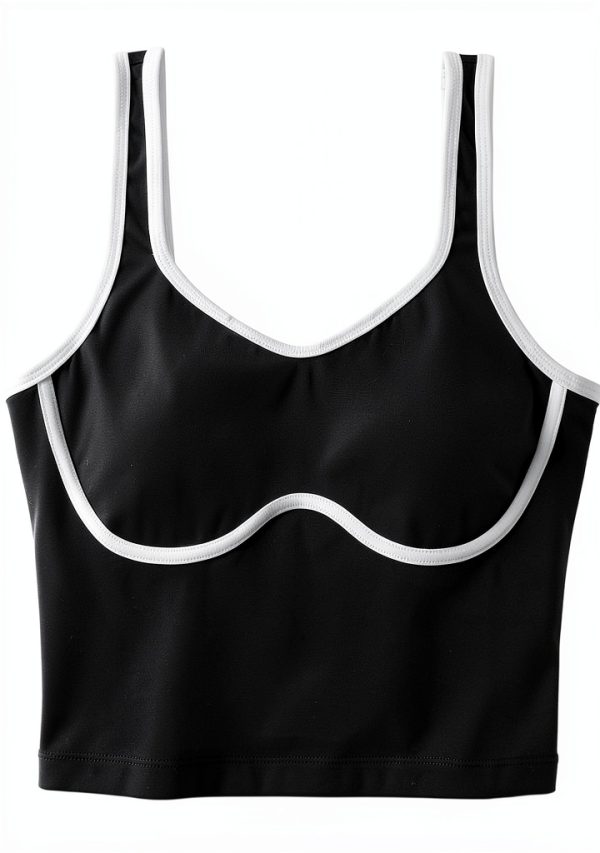 Seamed Underbust Crop Top Womens Sports Bra Nylon Spandex-4