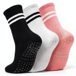 Non Slip Yoga Socks Women Grip Cotton Athletic Socks-0
