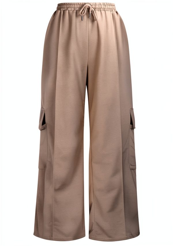GOHRSHA Womens Cargo Sweatpants High Waist Wide Leg-4
