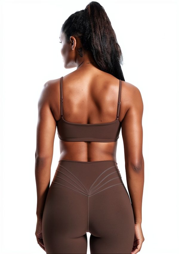 Womens Sports Bra Removable Padding Nylon Spandex Support-2