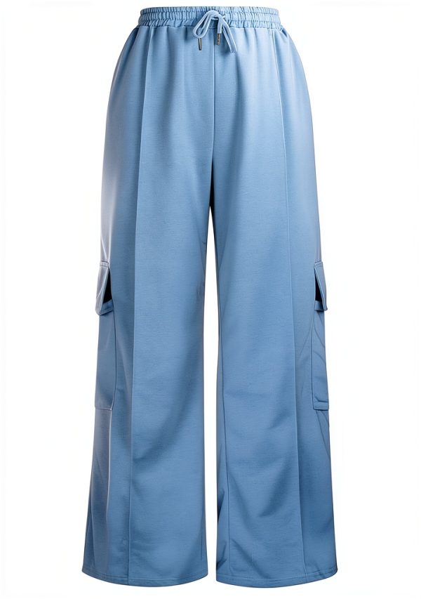 GOHRSHA Womens Cargo Sweatpants High Waist Wide Leg-4