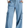 GOHRSHA Womens Cargo Sweatpants High Waist Wide Leg-0