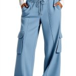GOHRSHA Womens Cargo Sweatpants High Waist Wide Leg-0